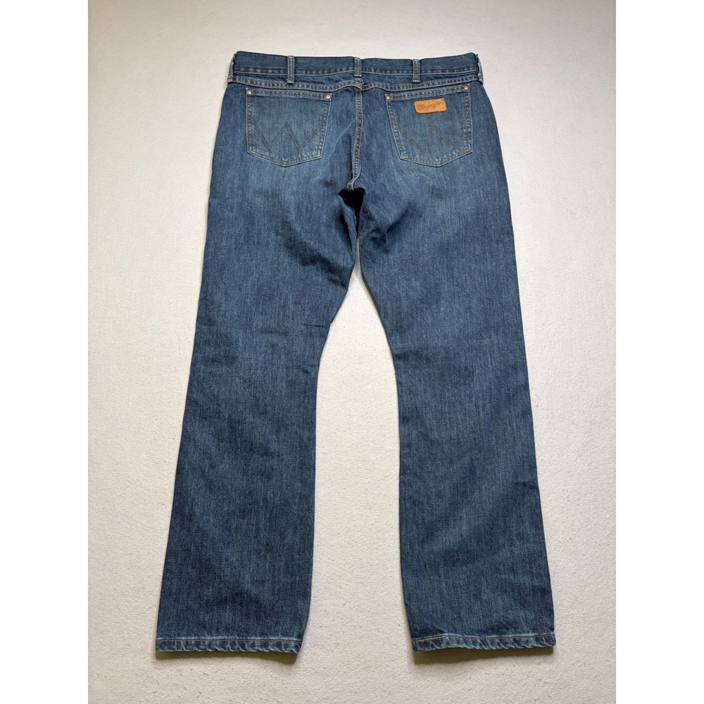 Wrangler Jeans Mens 38x32 Blue Retro Slim Boot 1077MWZRW Western Denim Pants - Picture 3 of 12
